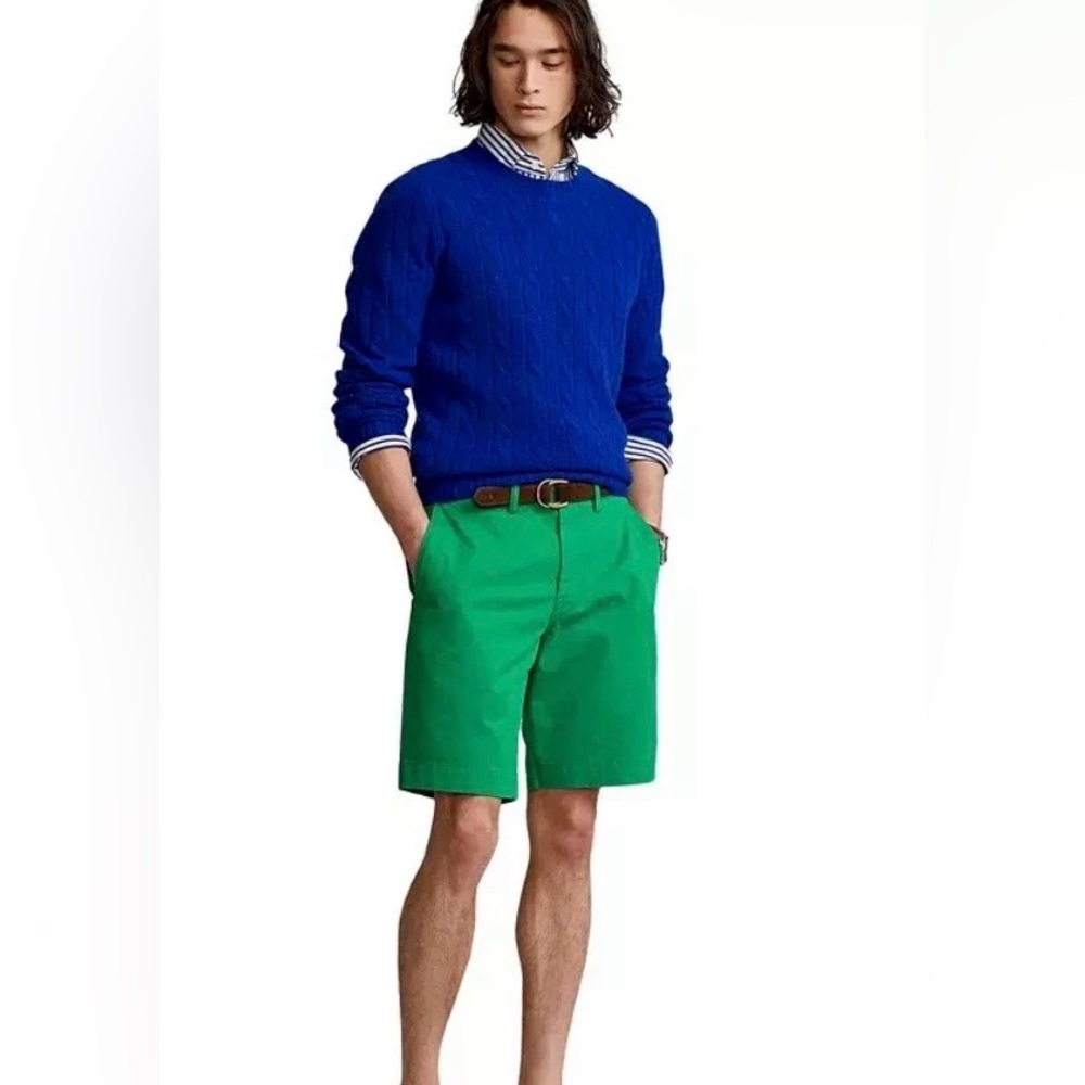 Polo Ralph Lauren Chino Shorts Classic Fit Green Boys Size 16